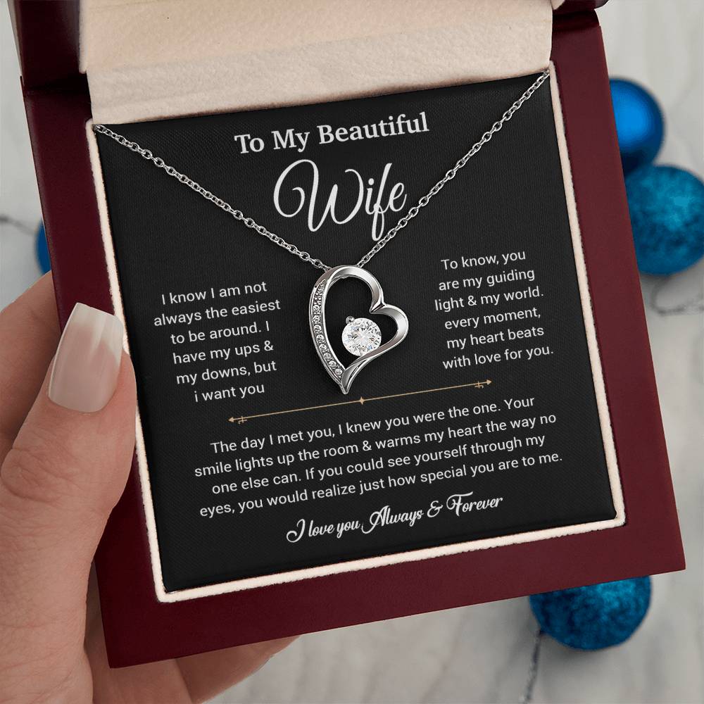 To My Wife Necklace, Gift For Wife, Anniversary Gift For Wife, Necklace For Wife 5_6_Black