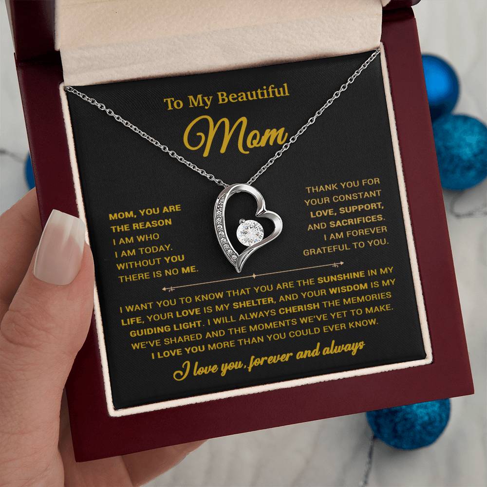 To My Mom Necklace, Sentimental Mother's Day Gift For Mom From Son 31_3_Gold
