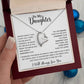To My Daughter Necklace Gift for Daughter from Dad,Daughter Father Necklace 16_4_White