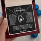 To My Daughter Necklace, Gift for Daughter from Dad, Father Daughter Necklace 3_6_Black