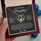 To My Daughter Necklace, Gift for Daughter from Dad, Father Daughter Necklace 6_6_Black