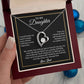 To My Daughter Necklace, Gift for Daughter from Dad, Father Daughter Necklace 4_6_Black