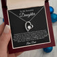 To My Daughter Necklace, Gift for Daughter from Dad, Father Daughter Necklace 21_4_Black