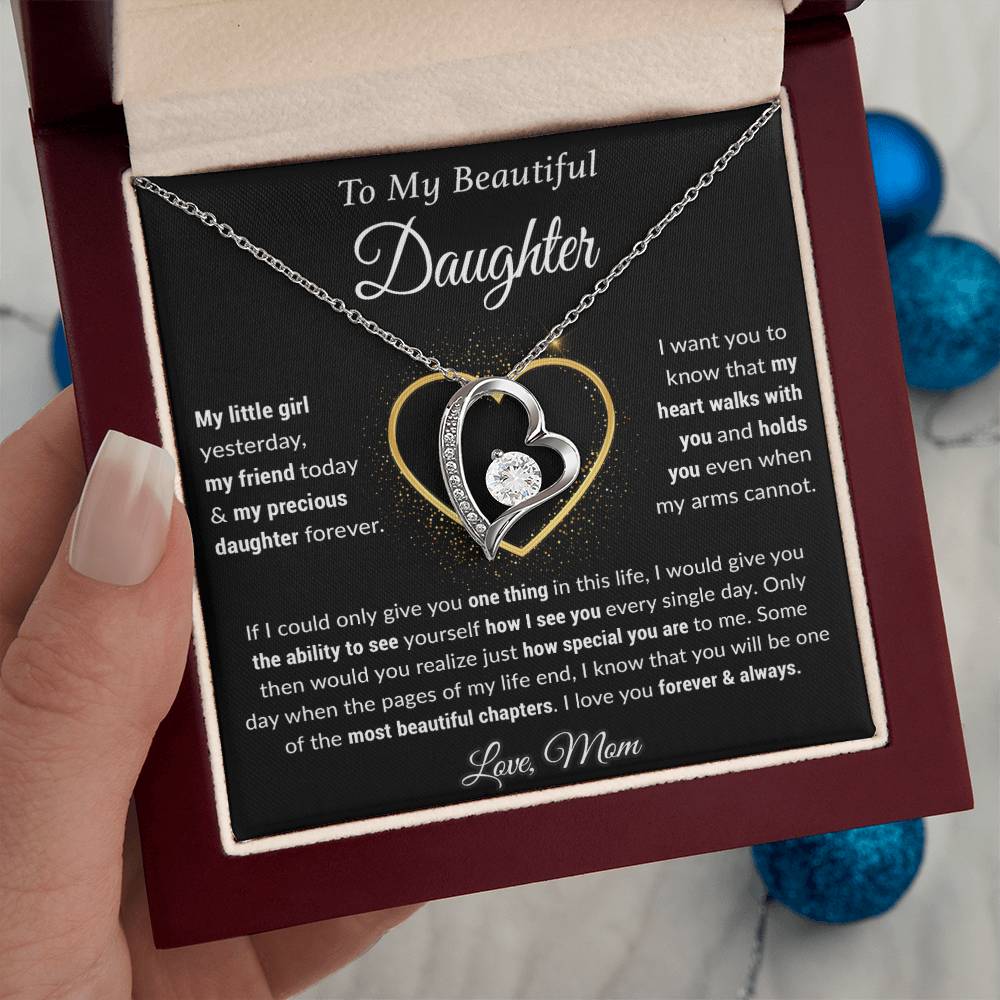 To My Daughter Necklace, Gift For Daughter From Mom, Daughter Birthday Gift