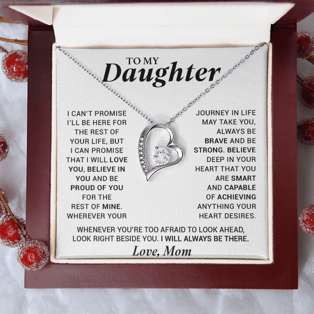 To My Daughter Necklace, Birthday Gift For Daughter From Mom, Xmas Gifts for Her