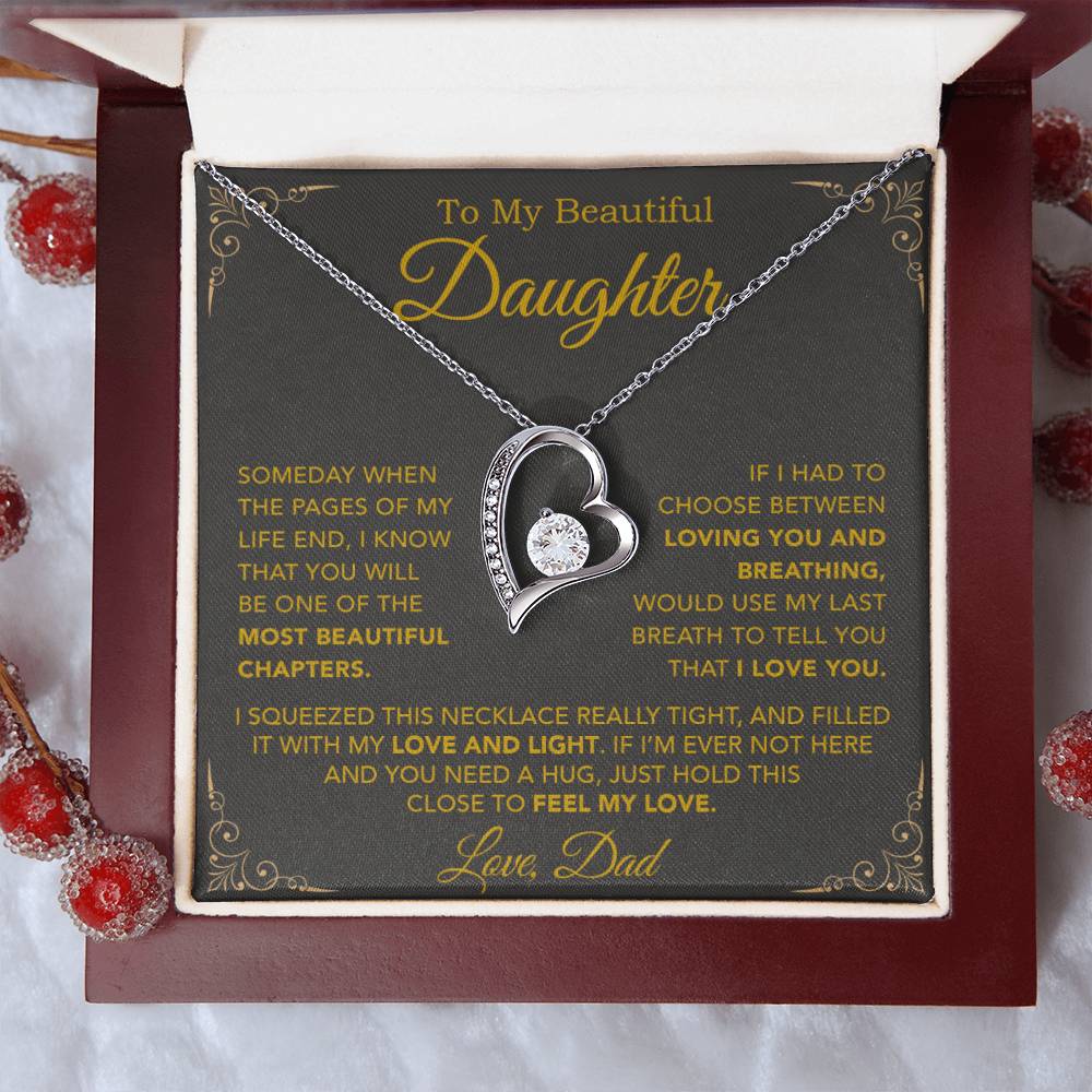 To My Daughter Necklace, Daughter Father Necklace, Daughter Gift From Dad 25_9