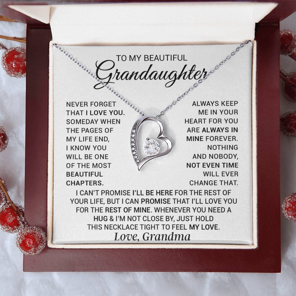 To My Granddaughter Necklace, Birthday Gift For Granddaughter, Birthday Gifts 12_8