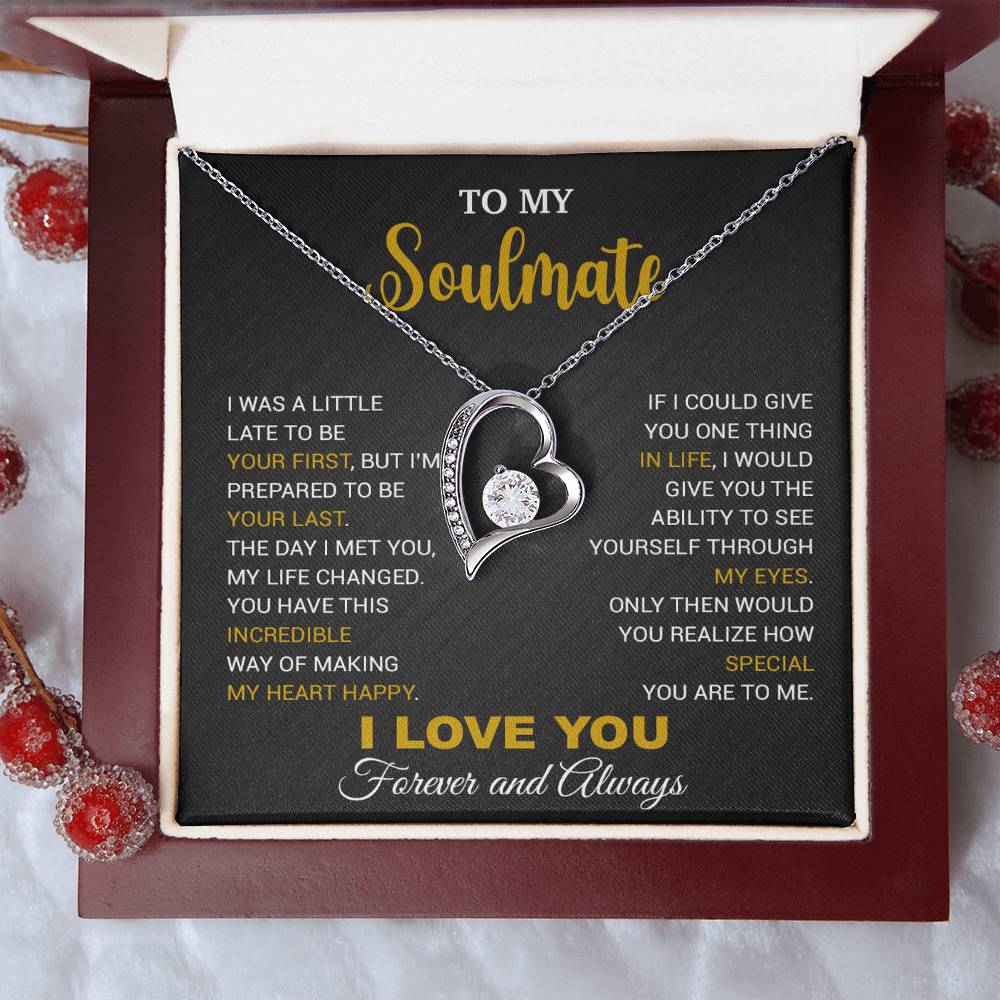 To My Soulmate Necklace, Gift For Wife Girlfriend From Husband, Christmas Gift 14_9