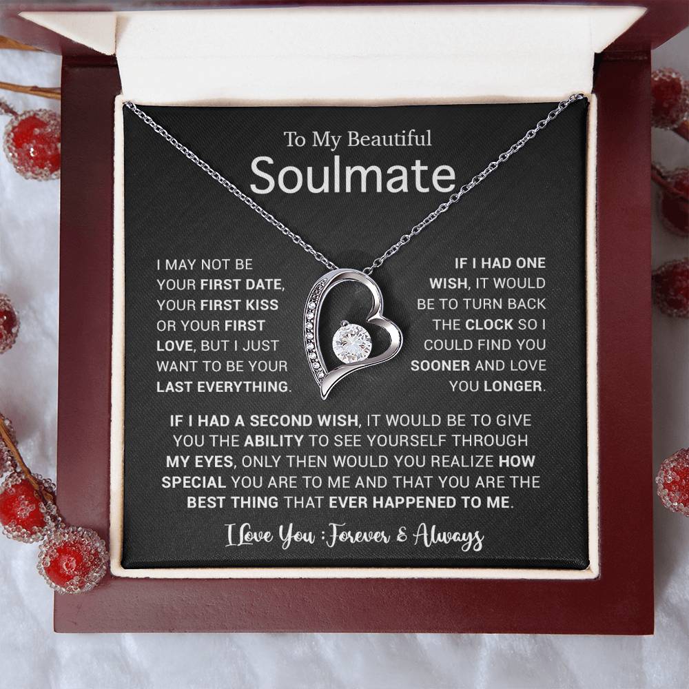 To My Soulmate Necklace, Gift For Soulmate, Anniversary Gift, Birthday Gift 5_5_Black