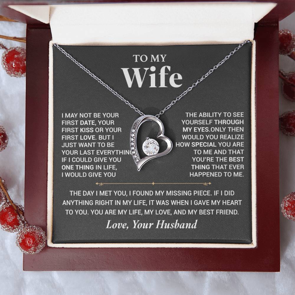 To My Wife Necklace, Christmas Gift For Wife, Christmas Gifts For Her, Wife Gift_ Gray