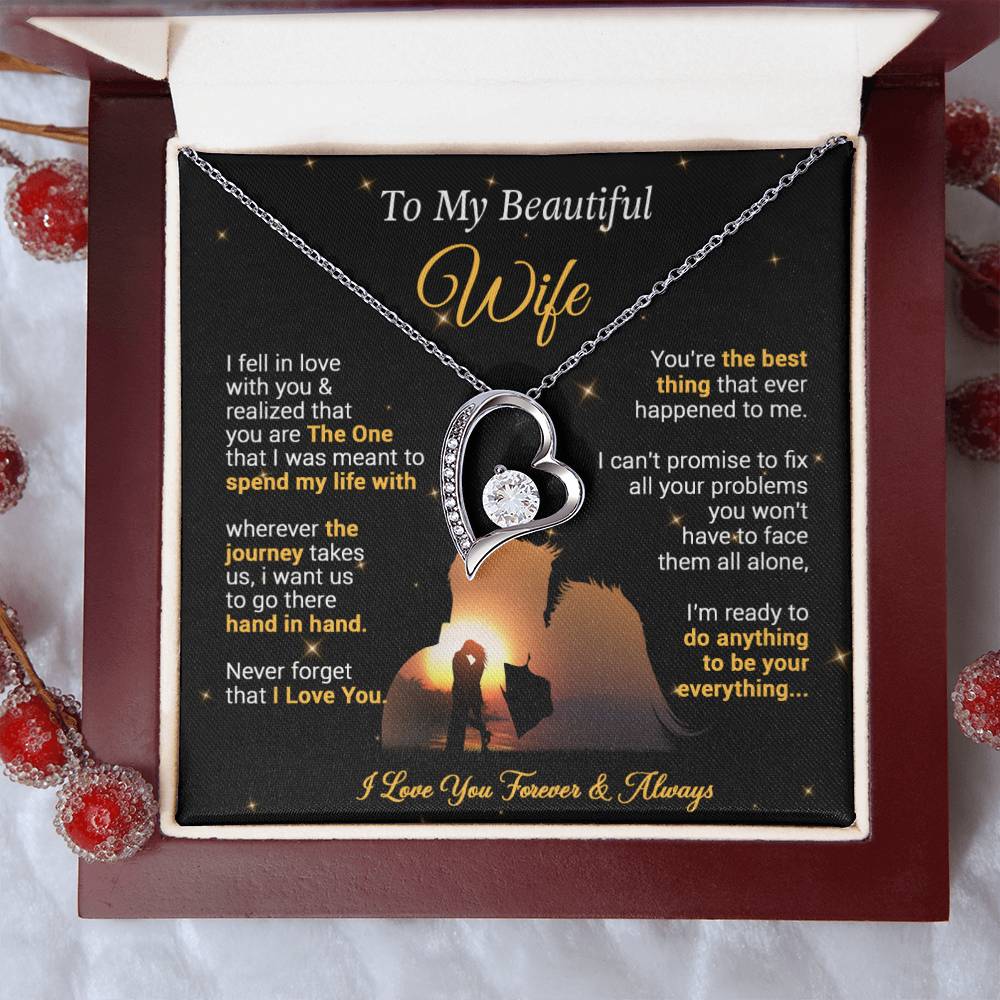 To My Wife Necklace, Gift For Wife Girlfriend From Husband, Valentines Day