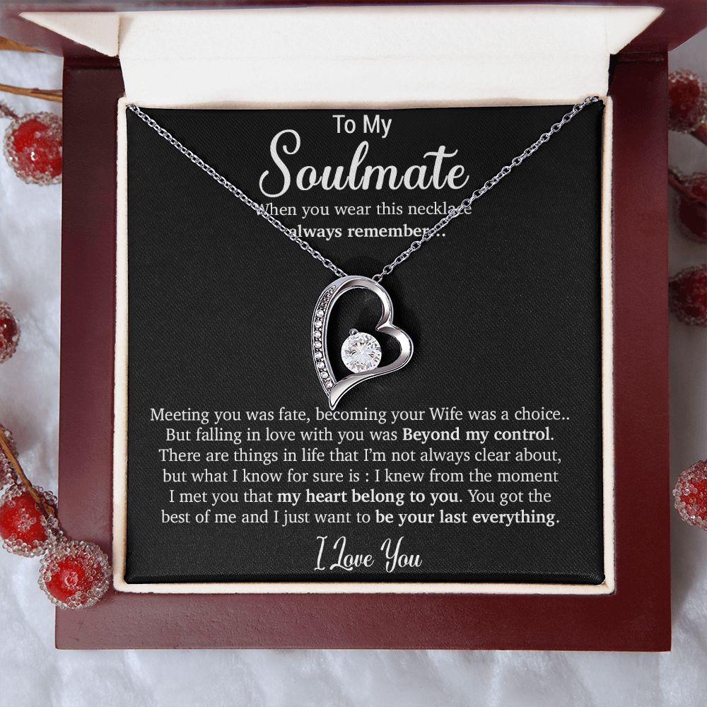 To My Soulmate Necklace, Anniversary Gift, Sentimental Gift, Soulmate Jewelry, Valentine's Day Gift