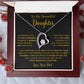 To My Daughter Necklace, Gift for Daughter from Dad, Father Daughter Necklace  22_5_Gold