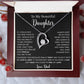 To My Daughter Necklace, Gift for Daughter from Dad, Father Daughter Necklace  4_5_Black
