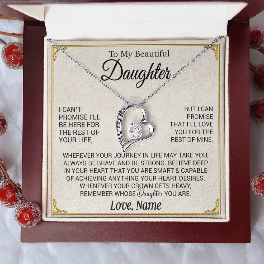 Custom To My Daughter Necklace,Daughter Gift From Mom, Dad, Daughter Necklace