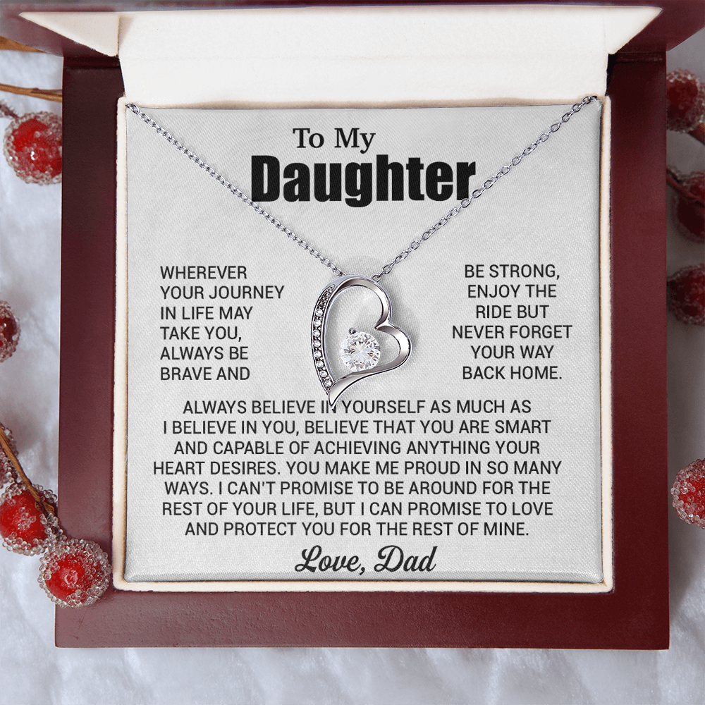 To My Daughter Necklace, Daughter Father Necklace, Daughter Gift From Dad 31_7
