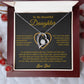 To My Daughter Necklace, Gift for Daughter from Dad, Father Daughter Necklace 7_6_Gold