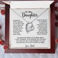 To My Daughter Necklace, Gift for Daughter from Dad, Father Daughter Necklace 3_6_White