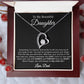 To My Daughter Necklace, Gift for Daughter from Dad, Father Daughter Necklace 21_4_Black
