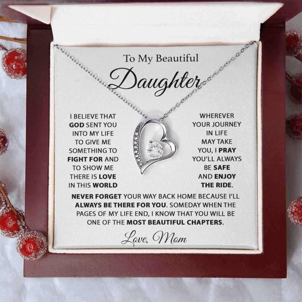 To My Daughter Necklace, Daughter Father Necklace, Daughter Gift From Dad77