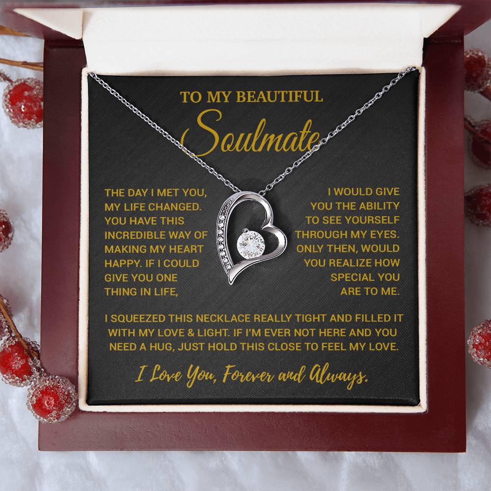 To My Soulmate Necklace, Valentines Day Gift, Gift For Wife, Anniversary Gift 30_2_Gold