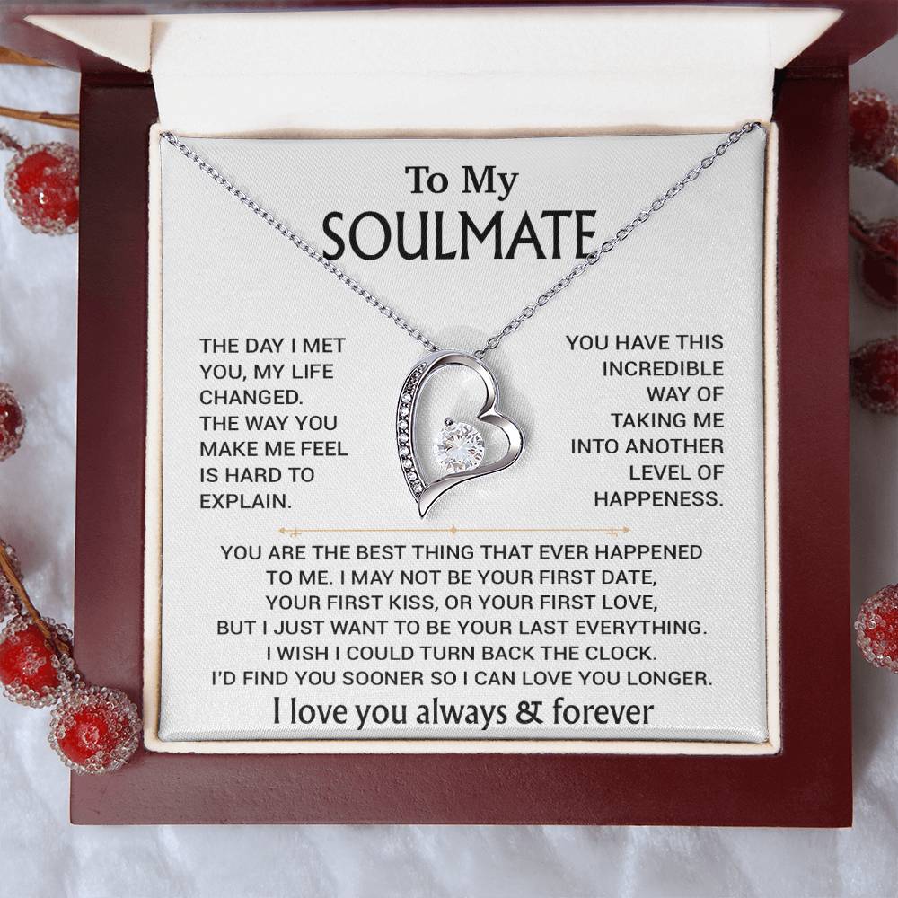 To My Soulmate Necklace, Soulmate Gift, Gift For Girlfriend, Christmas Gift 26_8_WHITE