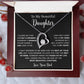 To My Daughter Necklace, Gift for Daughter from Dad, Father Daughter Necklace  22_5_Black