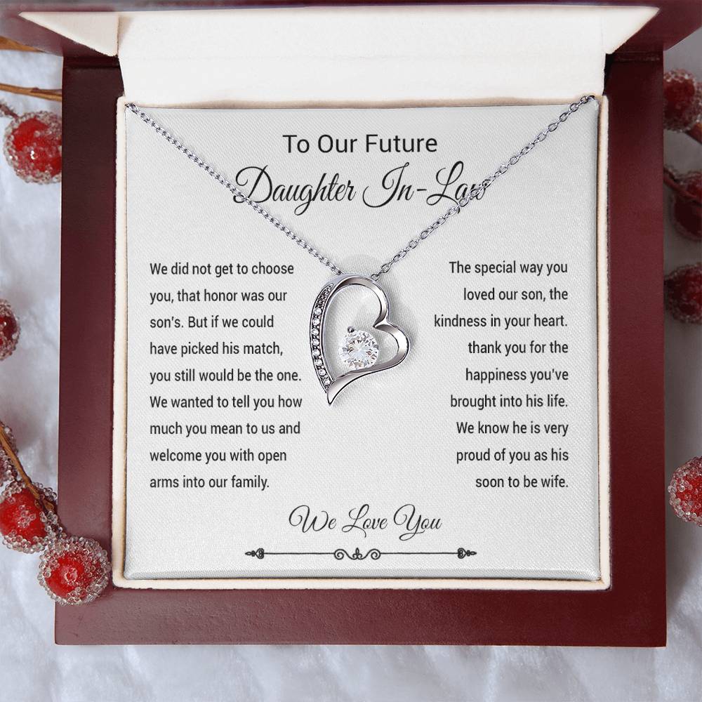 To Our Future Daughter In Law Necklace, Daughter In Law Into Family, Wedding Gift