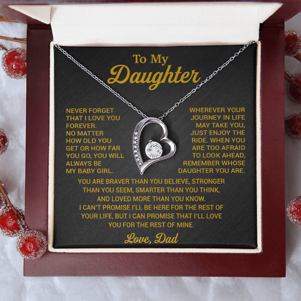 To My Daughter Necklace, Daughter Father Necklace, Daughter Gift From Dad 20_8_Gold