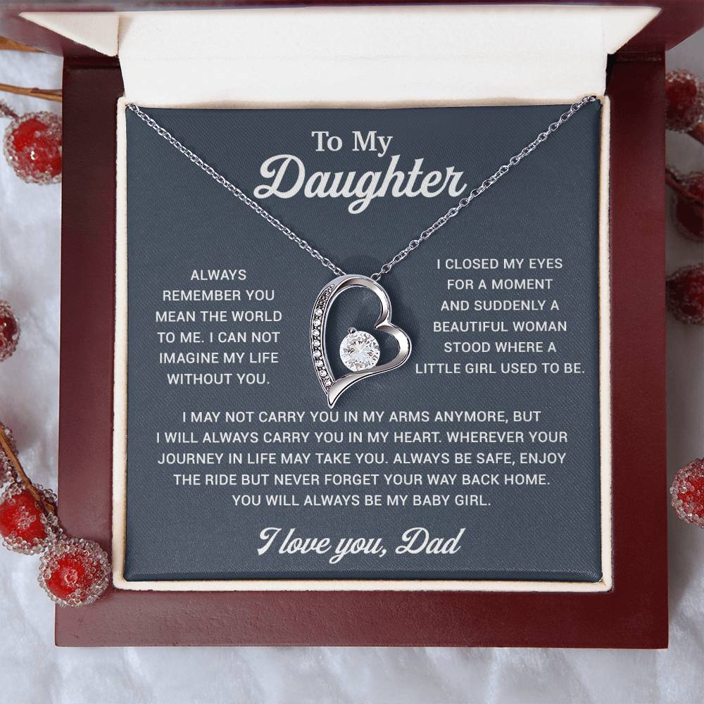 To My Daughter Necklace, Gift for Daughter from Dad, Father Daughter Necklace 2_12