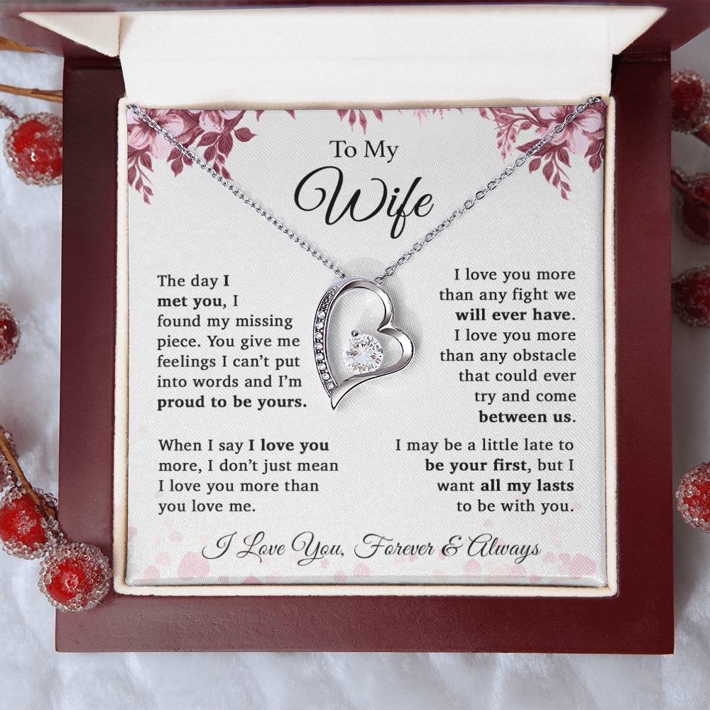 To My Wife Necklace, Gift For Wife, Wife Birthday Gift, Christmas Gift