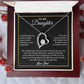 To My Daughter Necklace, Gift for Daughter from Dad, Father Daughter Necklace 4_6_Black