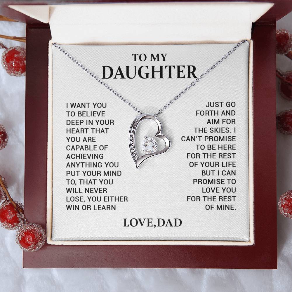 To My Daughter Necklace, Gift for Daughter from Dad, Daughter Father Necklace55