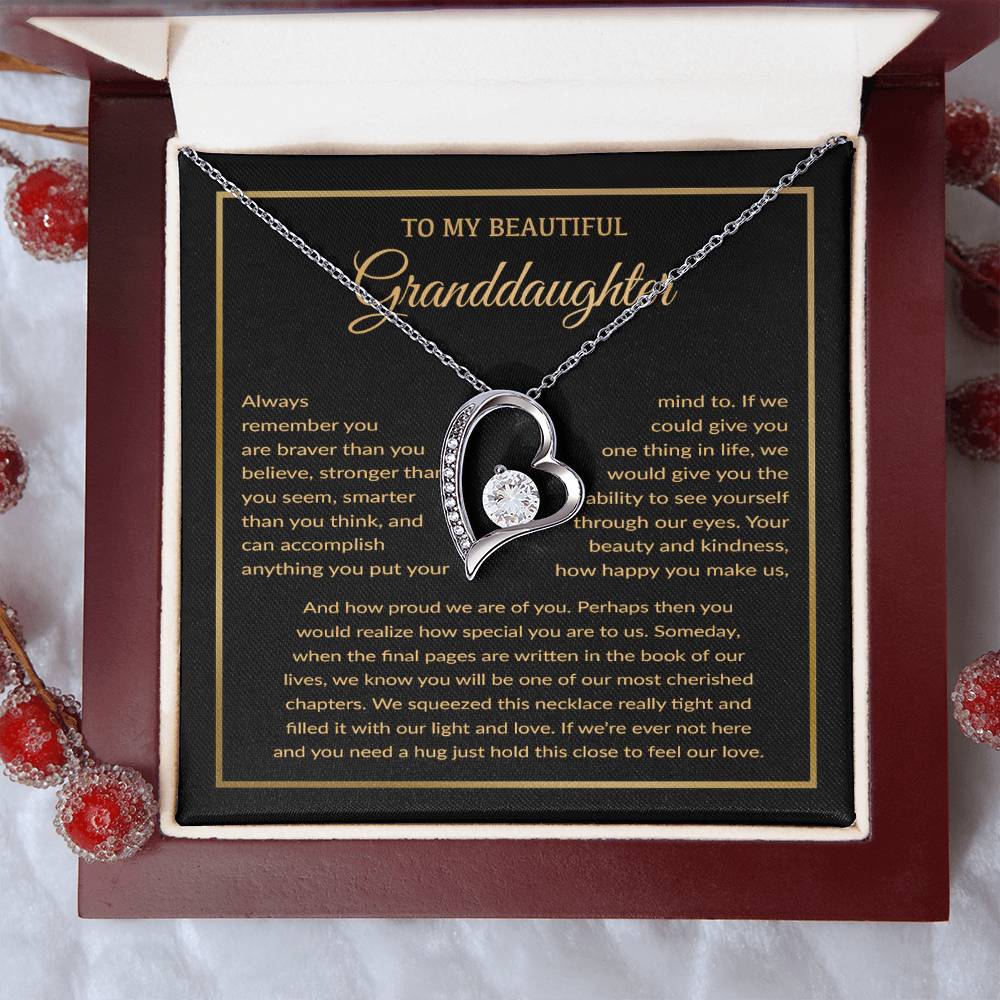 To My Granddaughter Necklace, Birthday Gift For Granddaughter, Birthday Gifts 10_1