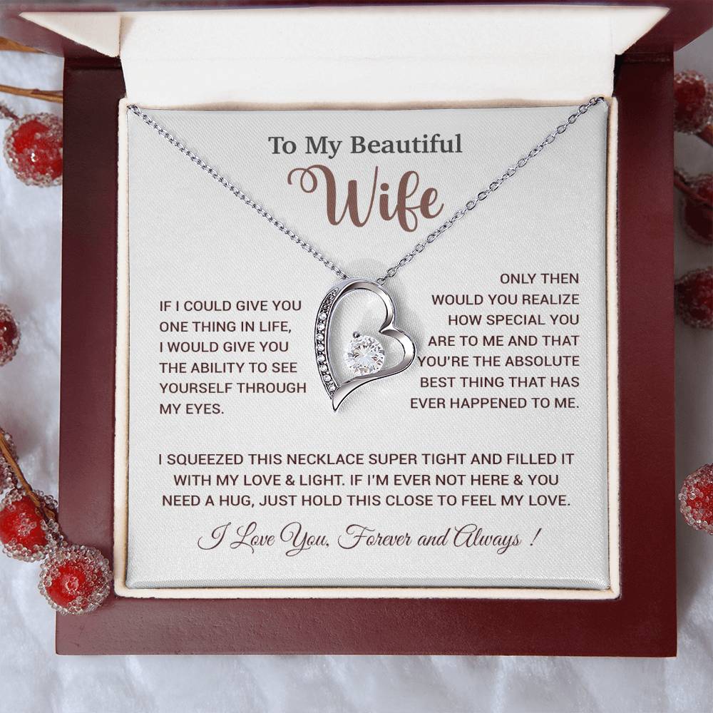 To My Wife Necklace, Wife Gift From Husband, Wife Husband Necklace, Christmas Gift 19_9