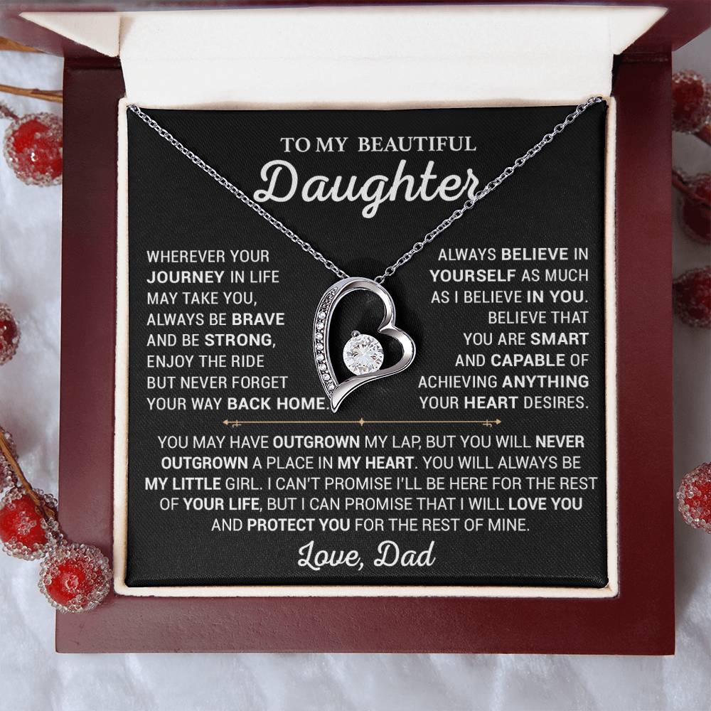 To My Daughter Necklace, Daughter Father Necklace, Daughter Gift From Dad 29_5
