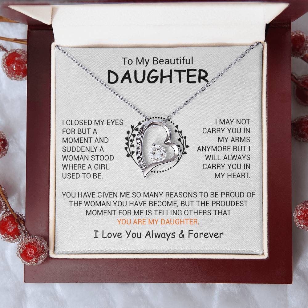 To My Daughter Necklace, Daughter Father Necklace, Daughter Gift From Dad, Mom 6_12