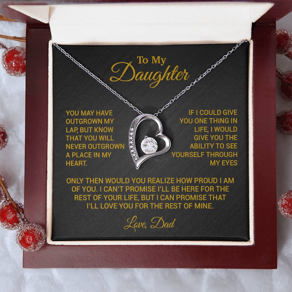 To My Daughter Necklace, Daughter Father Necklace, Daughter Gift From Dad 17_8_Gold