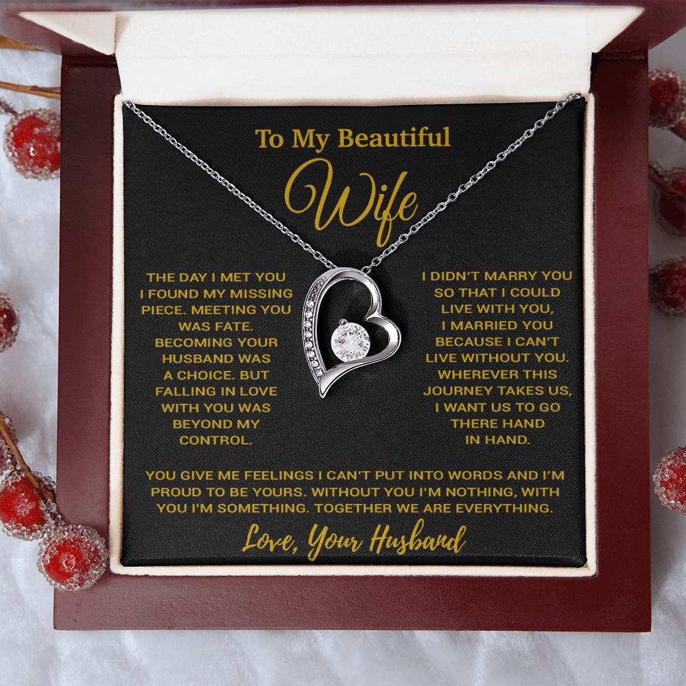 To My Wife Necklace, Vanlentines Gifts For Women, Anniversary Gift For Wife 1_11_Gold