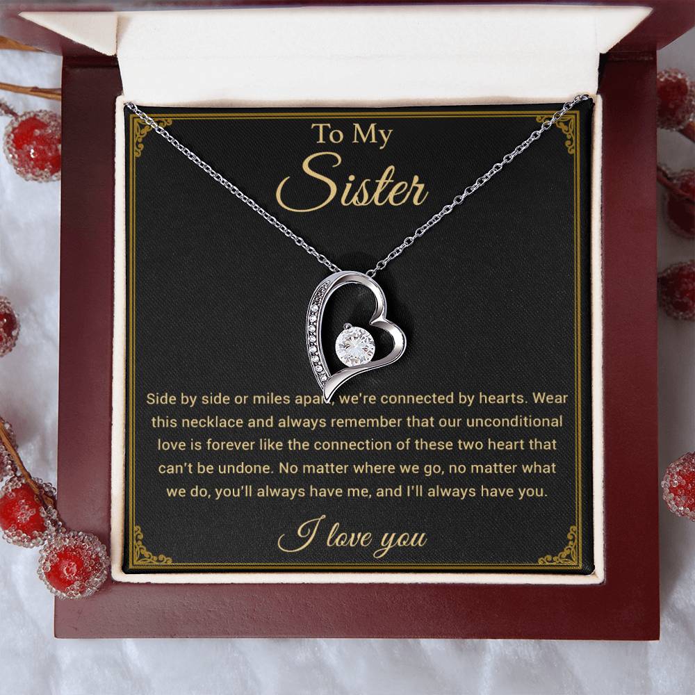 To My Sister Necklace, Brother to Sister, Birthday gift For Sister from Brother