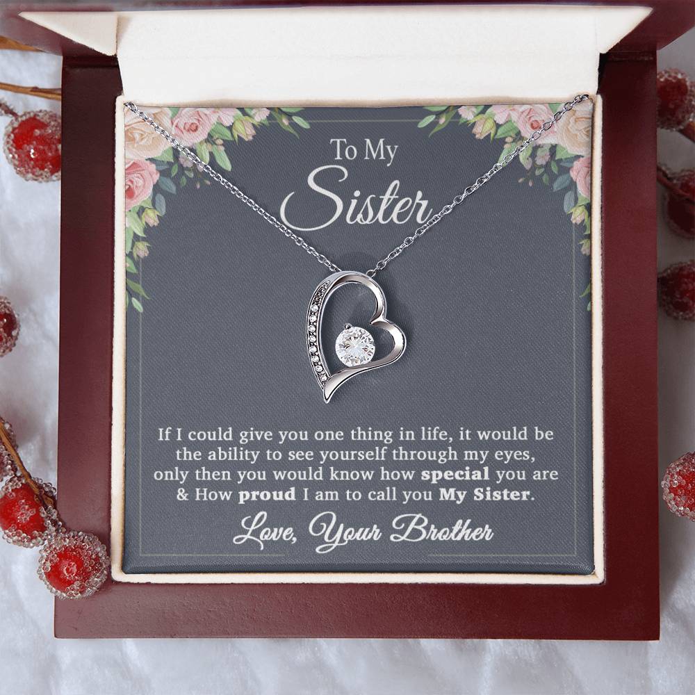 To My Sister Necklace, Brother to Sister, Birthday gift For Sister from Brother 20_11