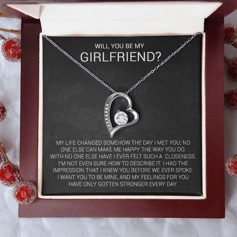 Girlfriend Proposal Necklace, Girlfriend Proposal Gift, Be My Girlfriend Gift, Future Girlfriend Necklace