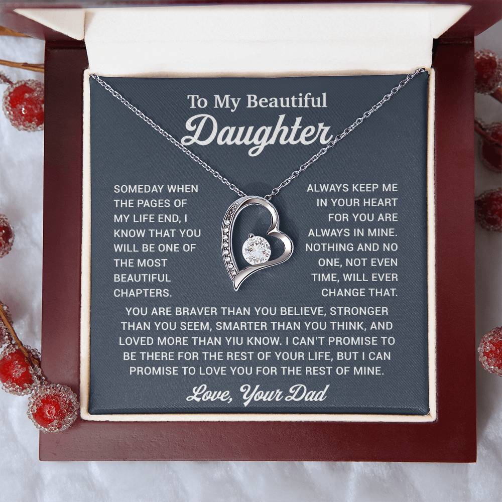 To My Daughter Necklace, Gift for Daughter from Dad, Father Daughter Necklace 9_12