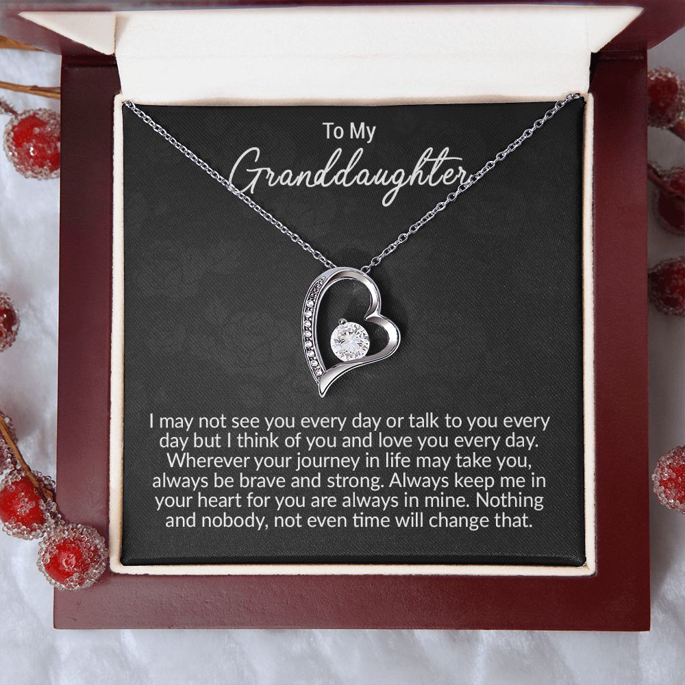 To My Granddaughter Necklace, Granddaughter Gift, Granddaughter Birthday Gift, Graduation Gift for Granddaughter