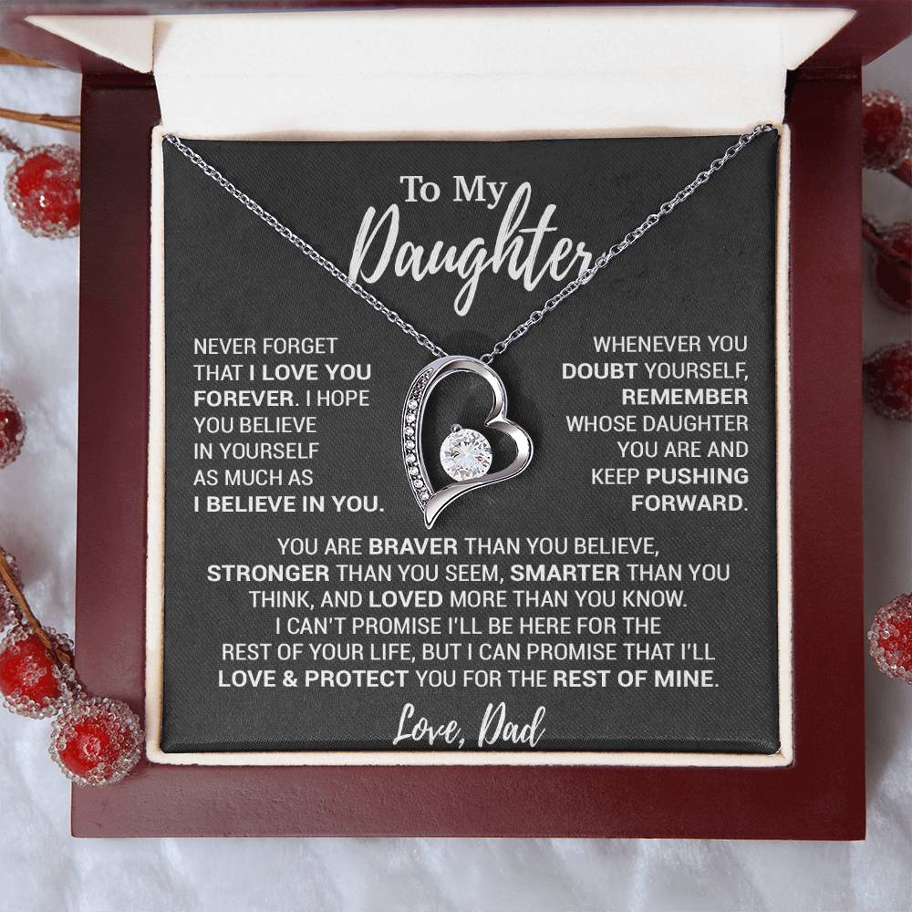 To My Daughter Necklace, Daughter Father Necklace, Daughter Gift From Dad 12_10