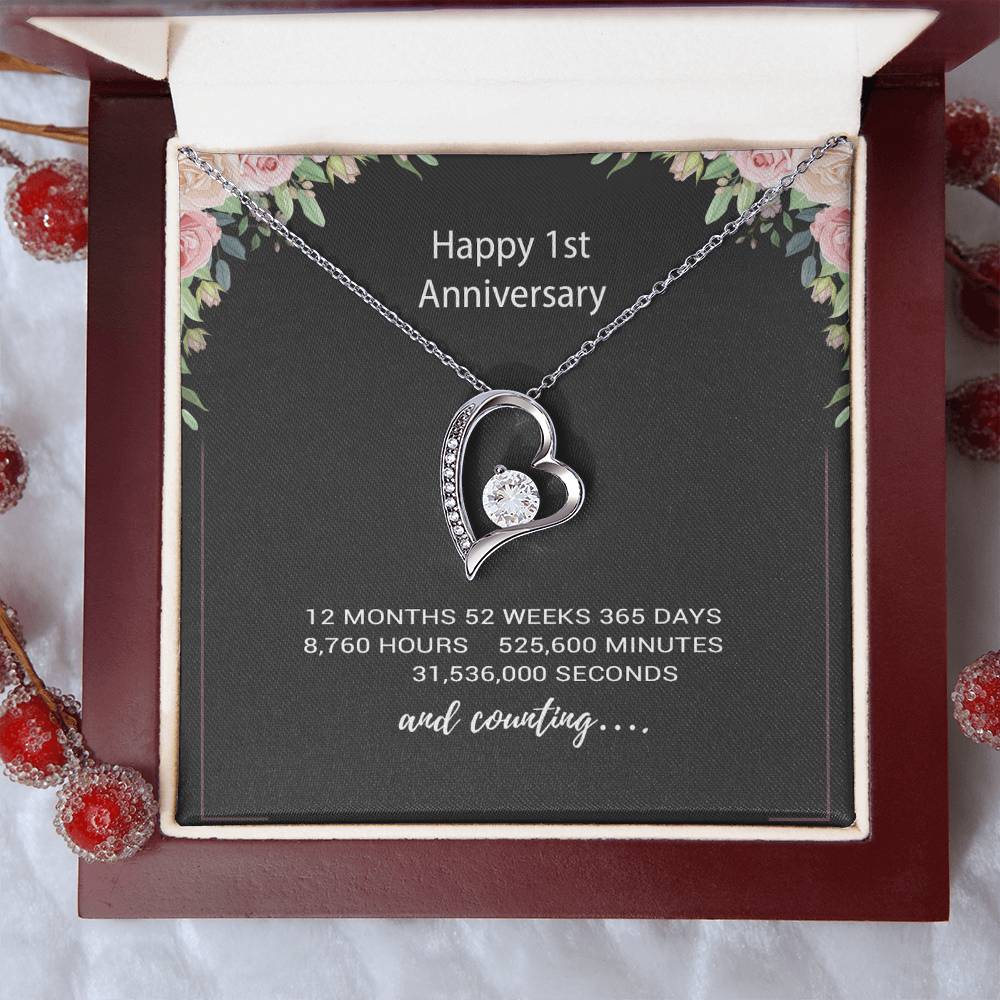 1 Year Anniversary Gift For Wife Necklace, Year Anniversary Gifts,Gift For Girlfriend