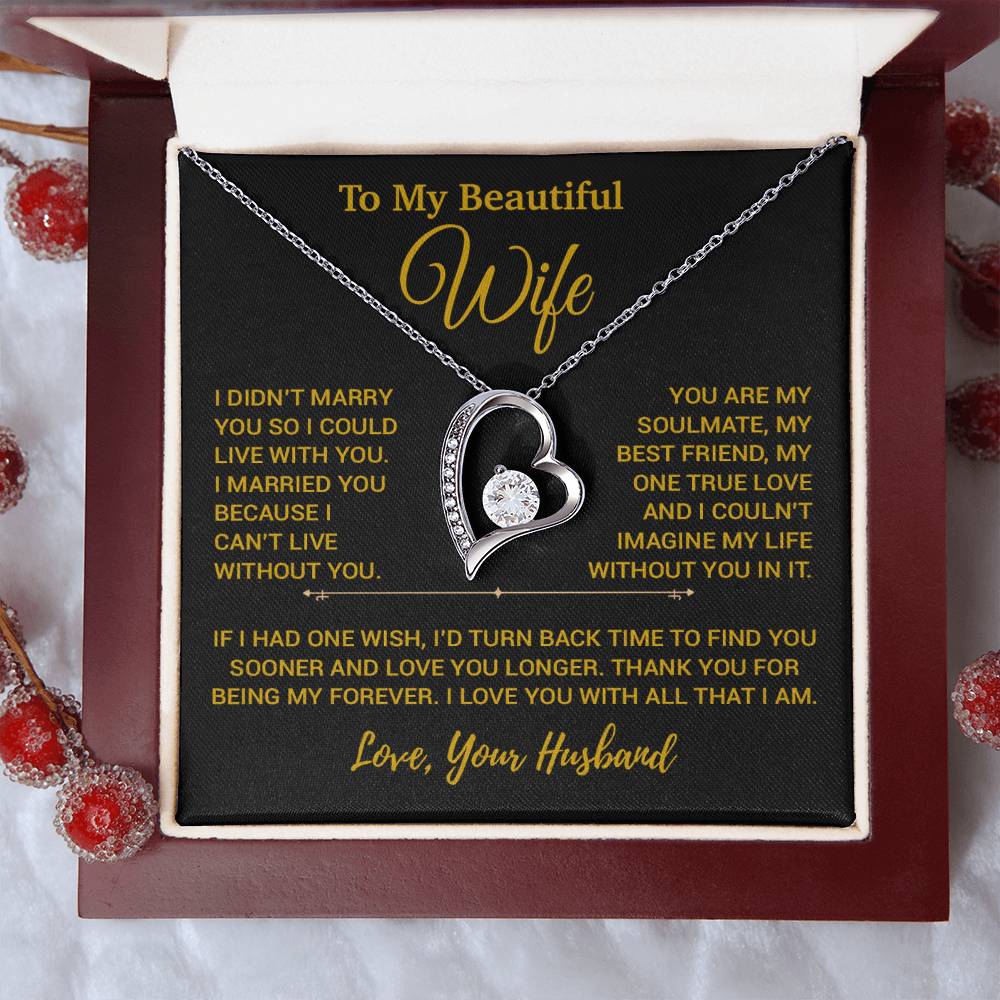 To My Wife Necklace, Christmas Gifts For Women, Anniversary Gift For Wife 22_12_Gold
