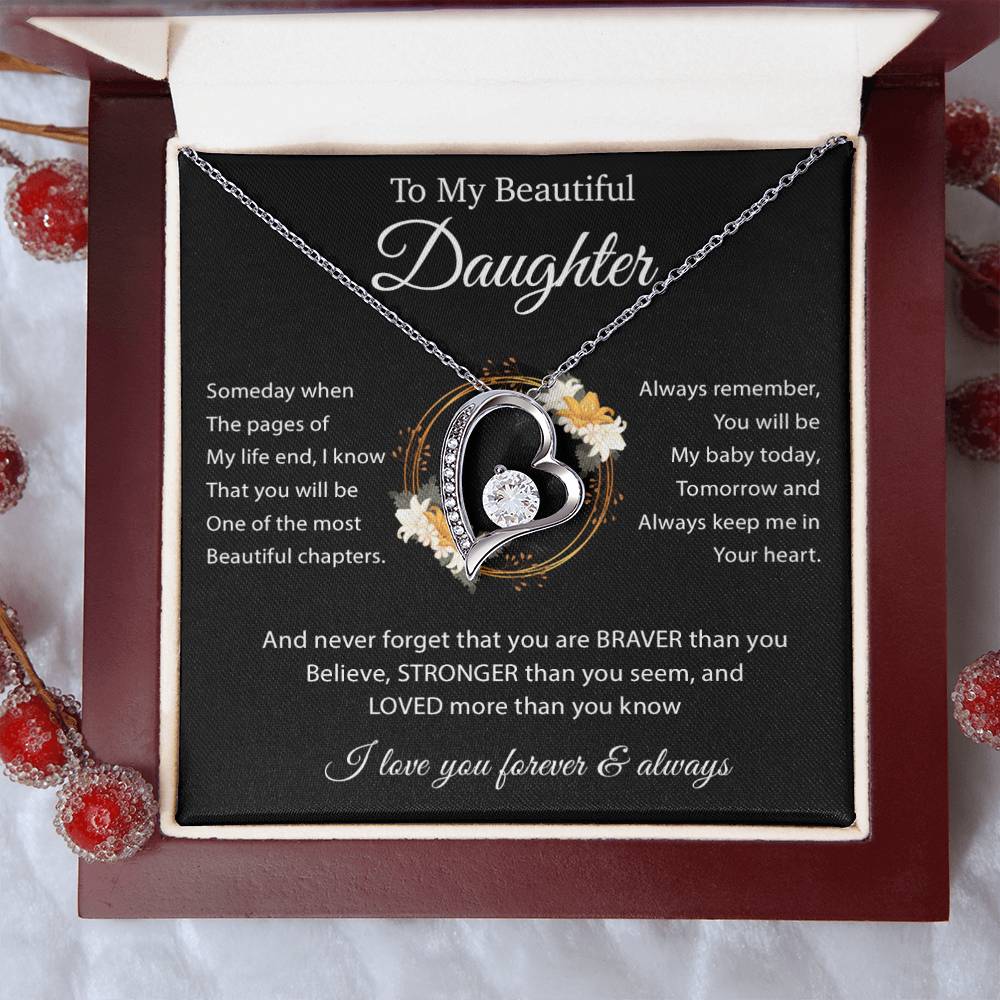 To My Daughter Necklace, Gift To Daughter, Daughter Gift, Christmas Gift Necklace