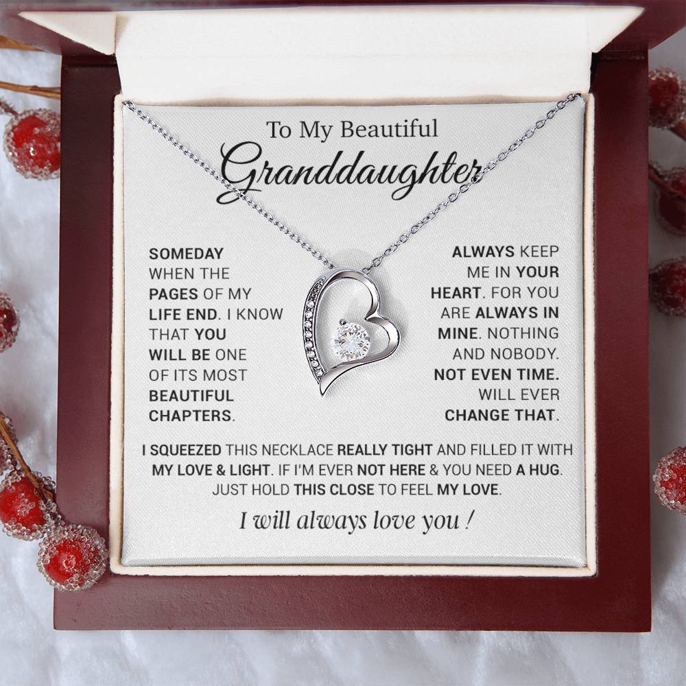 To My Granddaughter Necklace, Birthday Gift For Granddaughter From Grandpa 12_12