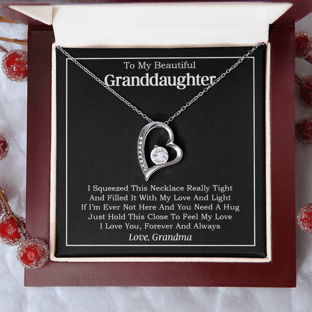 To My Granddaughter Love Grandma Heart Necklace Gift For Granddaughter Birthday 29_8